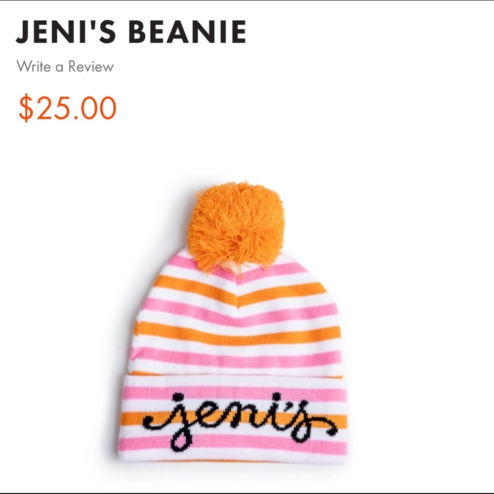 Jeni’s 🍨striped beanie hat- limited edition ❤️